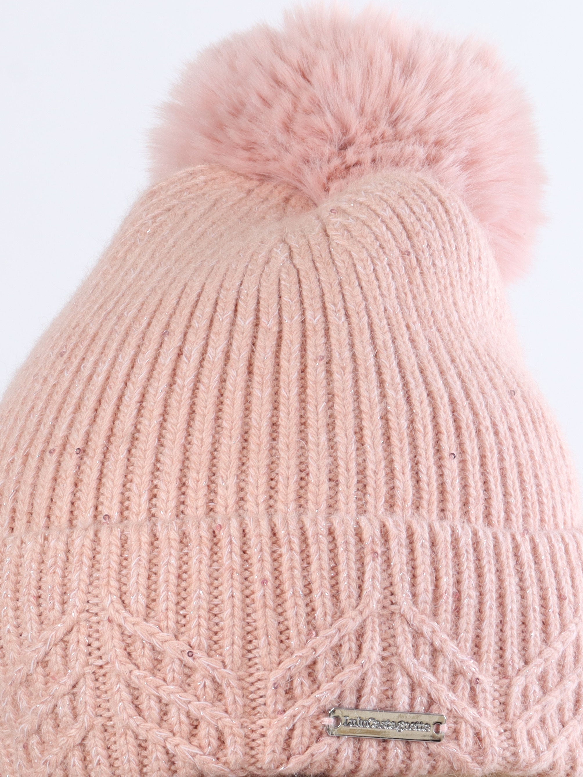 Melsi - Hue med glimmer og pompon